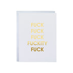 Fuck Fuckity Fuck Fuck Letterpress Greeting Card