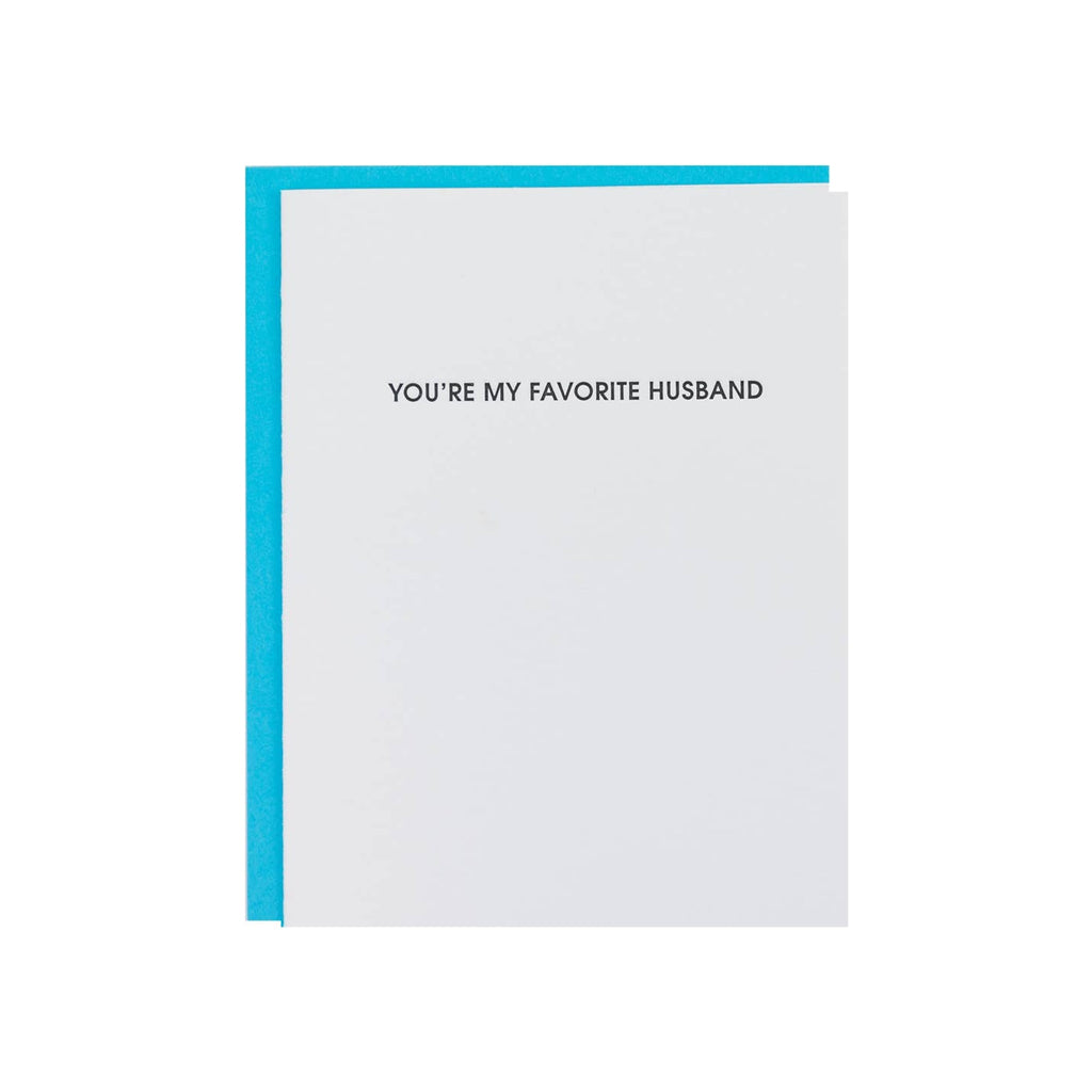 You're My Favorite Husband Letterpress Greeting Card
