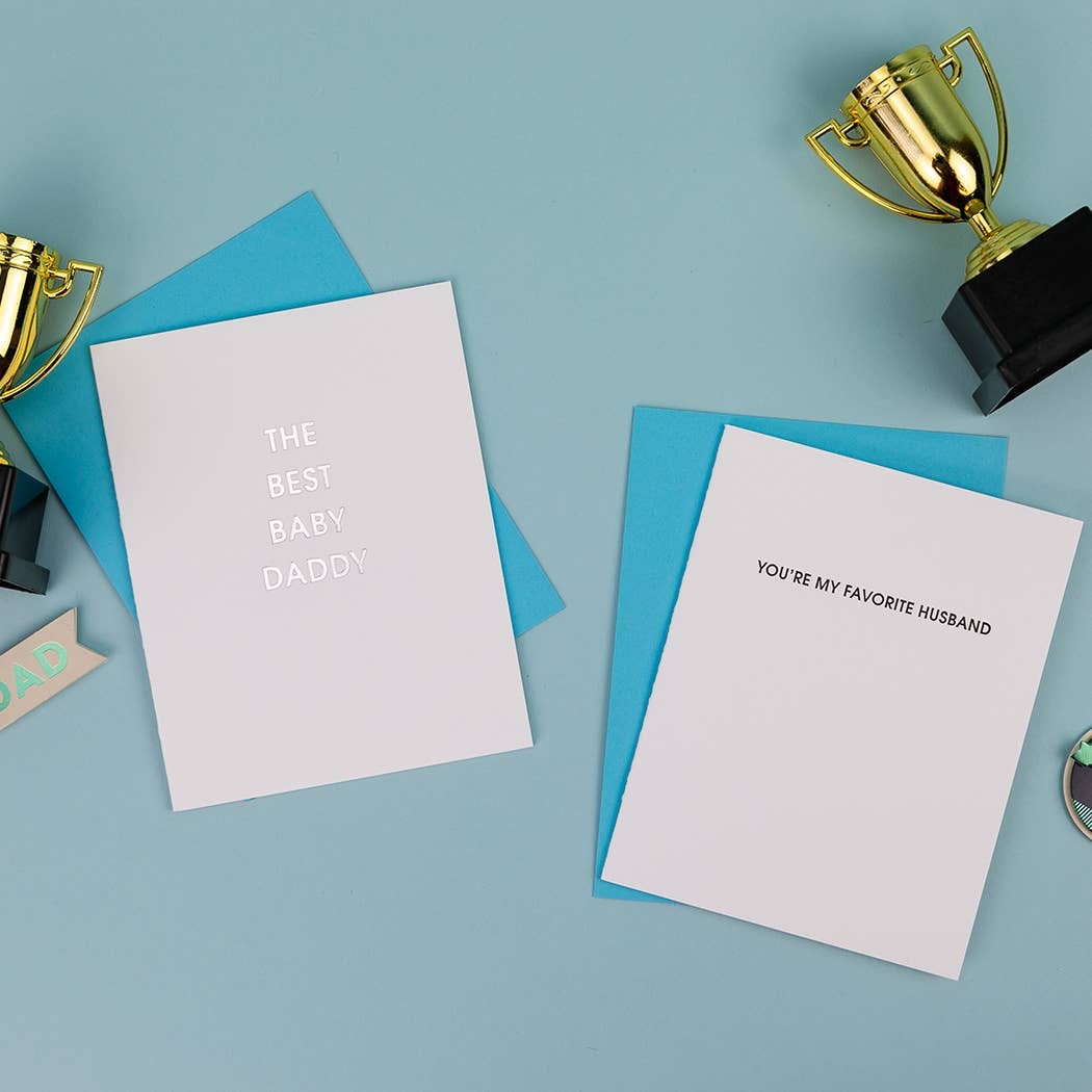 You're My Favorite Husband Letterpress Greeting Card