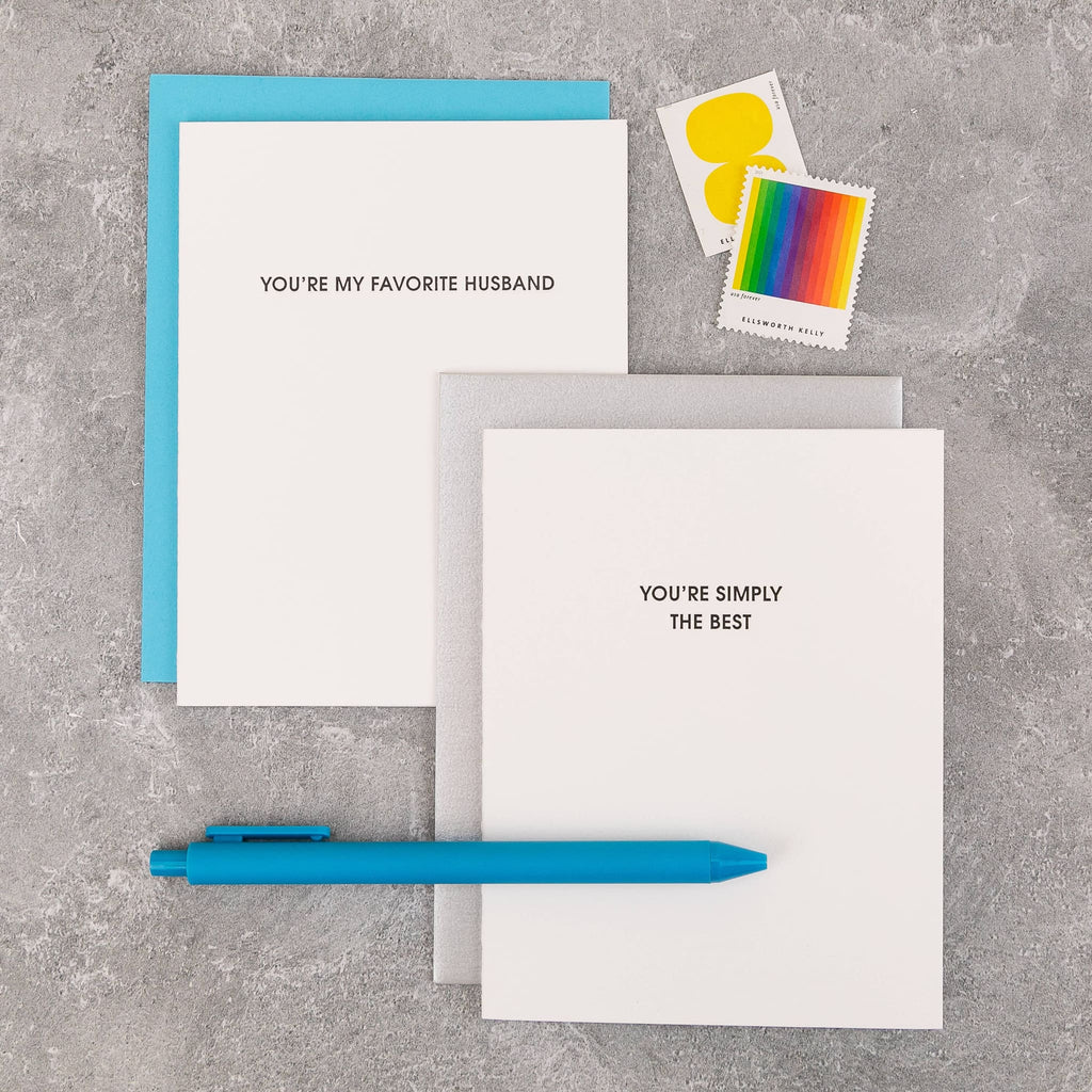 You're My Favorite Husband Letterpress Greeting Card
