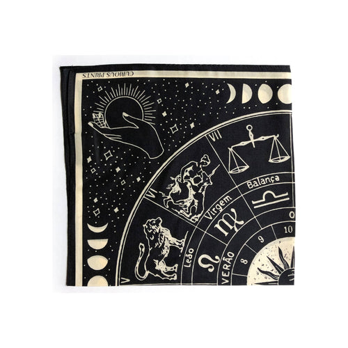 100% Silk Scarf Zodiac Signs Astrology Bandana Tapestry