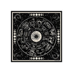 100% Silk Scarf Zodiac Signs Astrology Bandana Tapestry