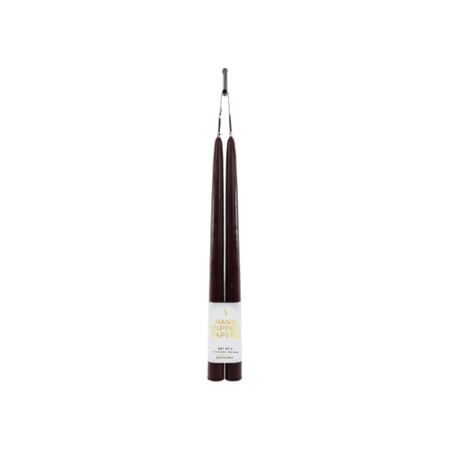 12" Joint Wick Burgundy Pair Candle