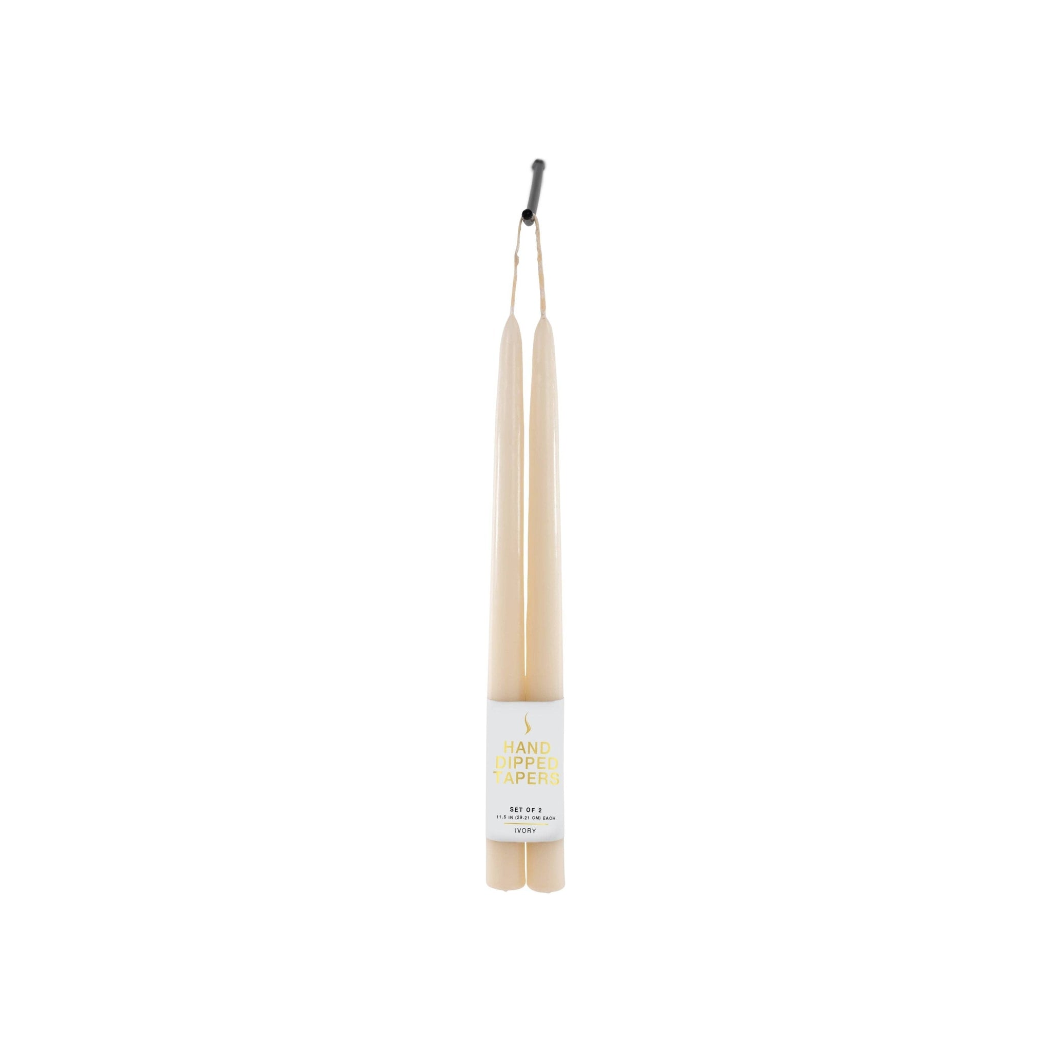 12" Joint Wick Ivory Pair Candle