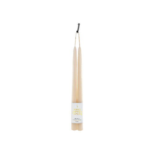 12" Joint Wick Ivory Pair Candle
