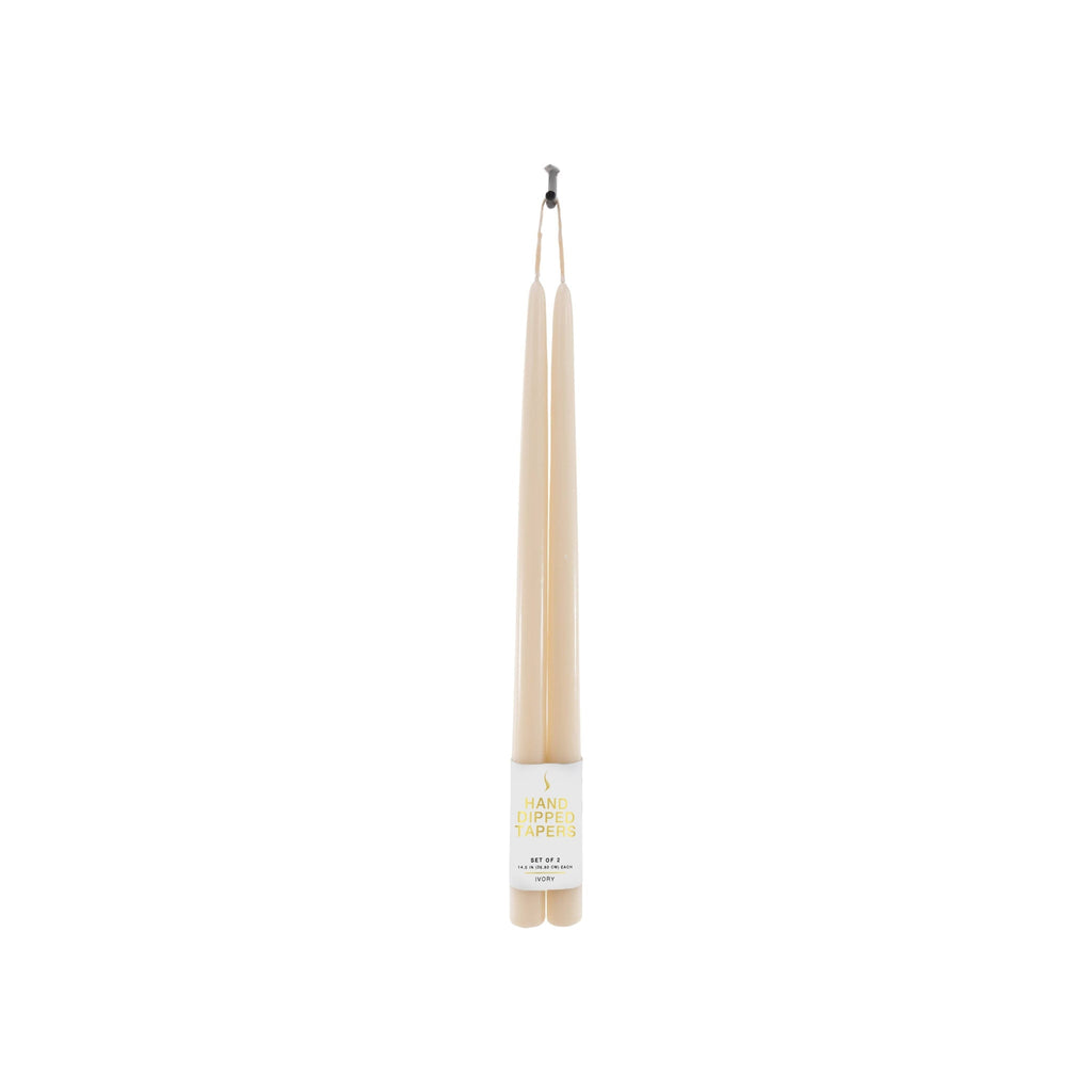 15" Joint Wick Ivory Pair Candle