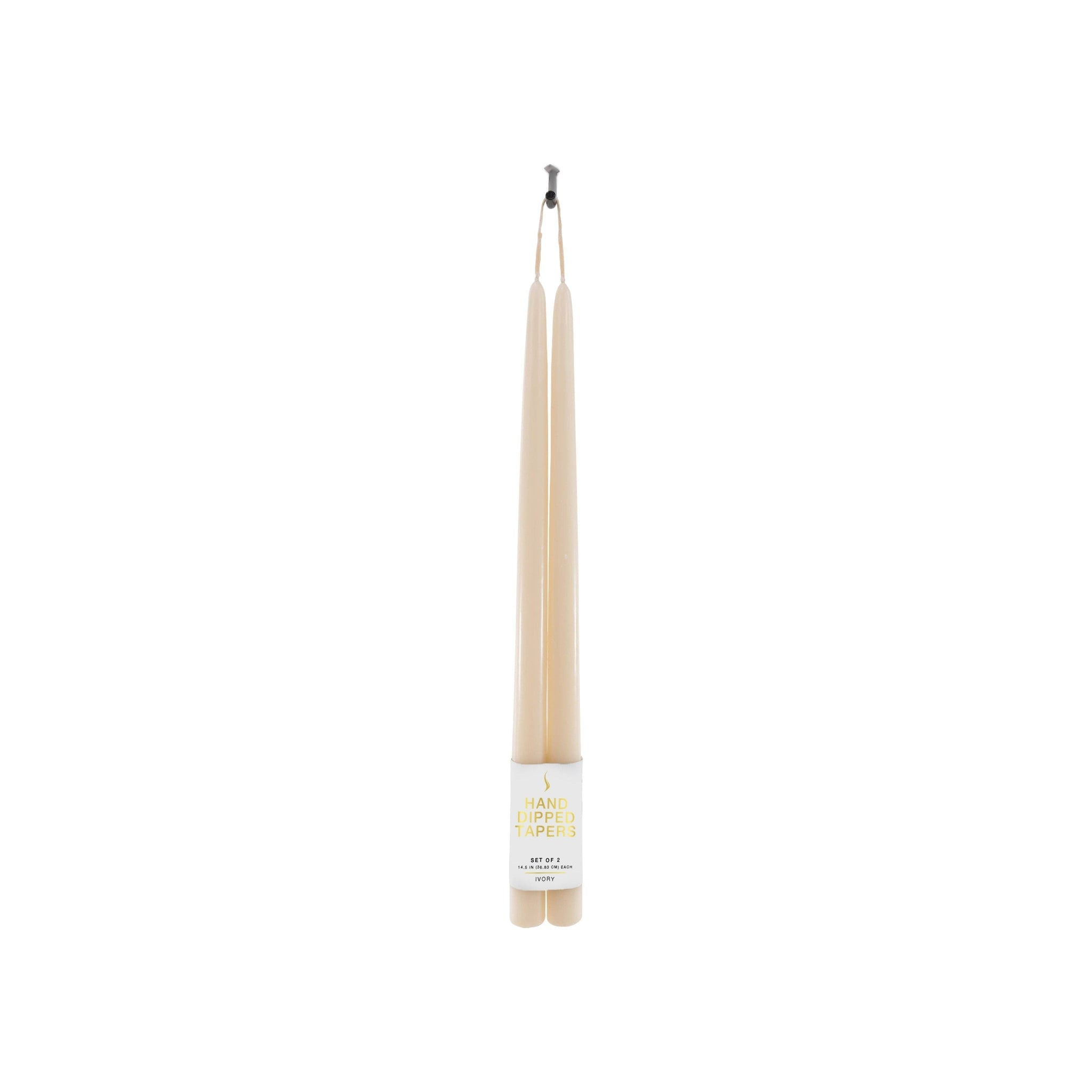 15" Joint Wick Ivory Pair Candle