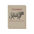 Bull Thanks Card