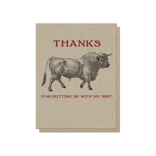 Bull Thanks Card