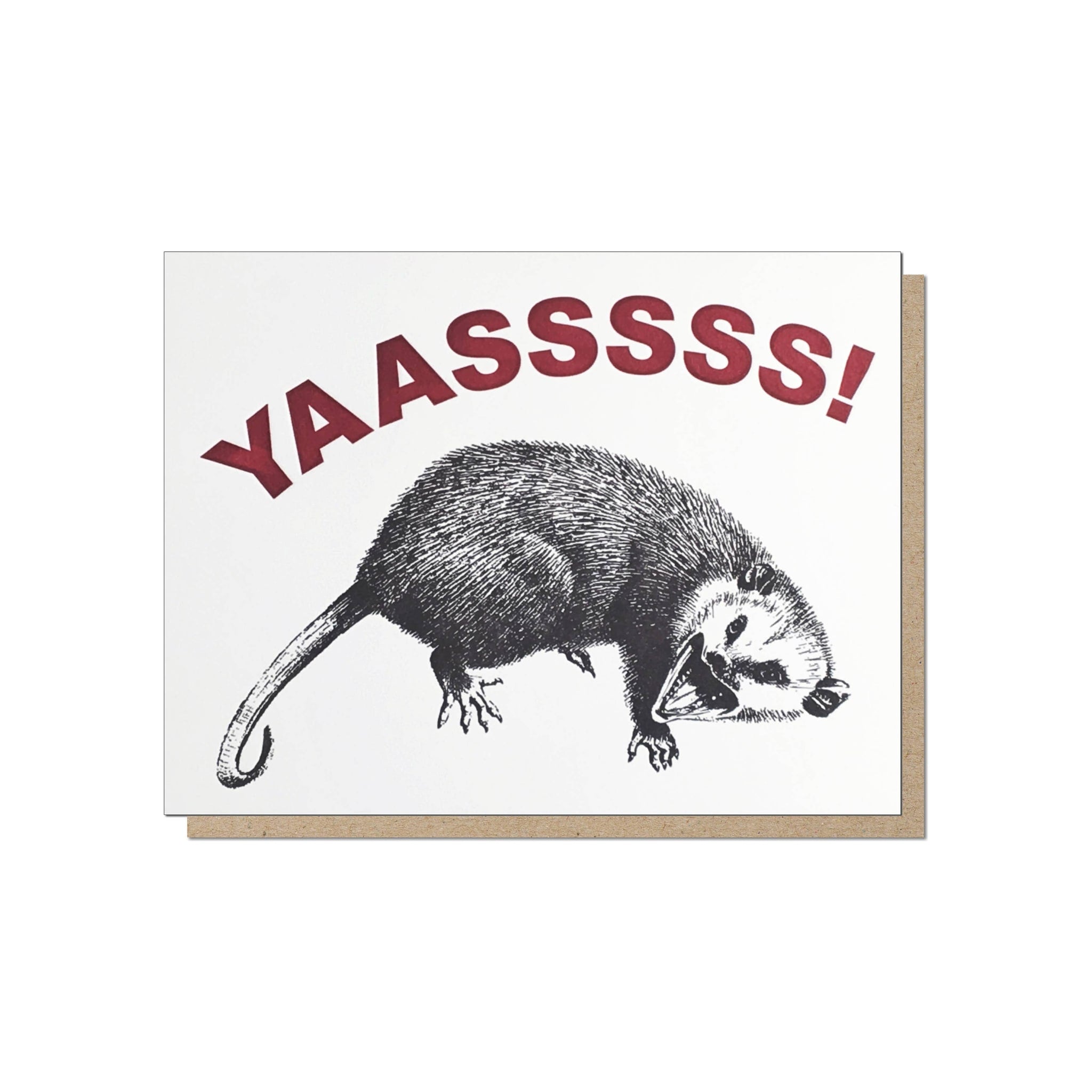 Yas Possum Card