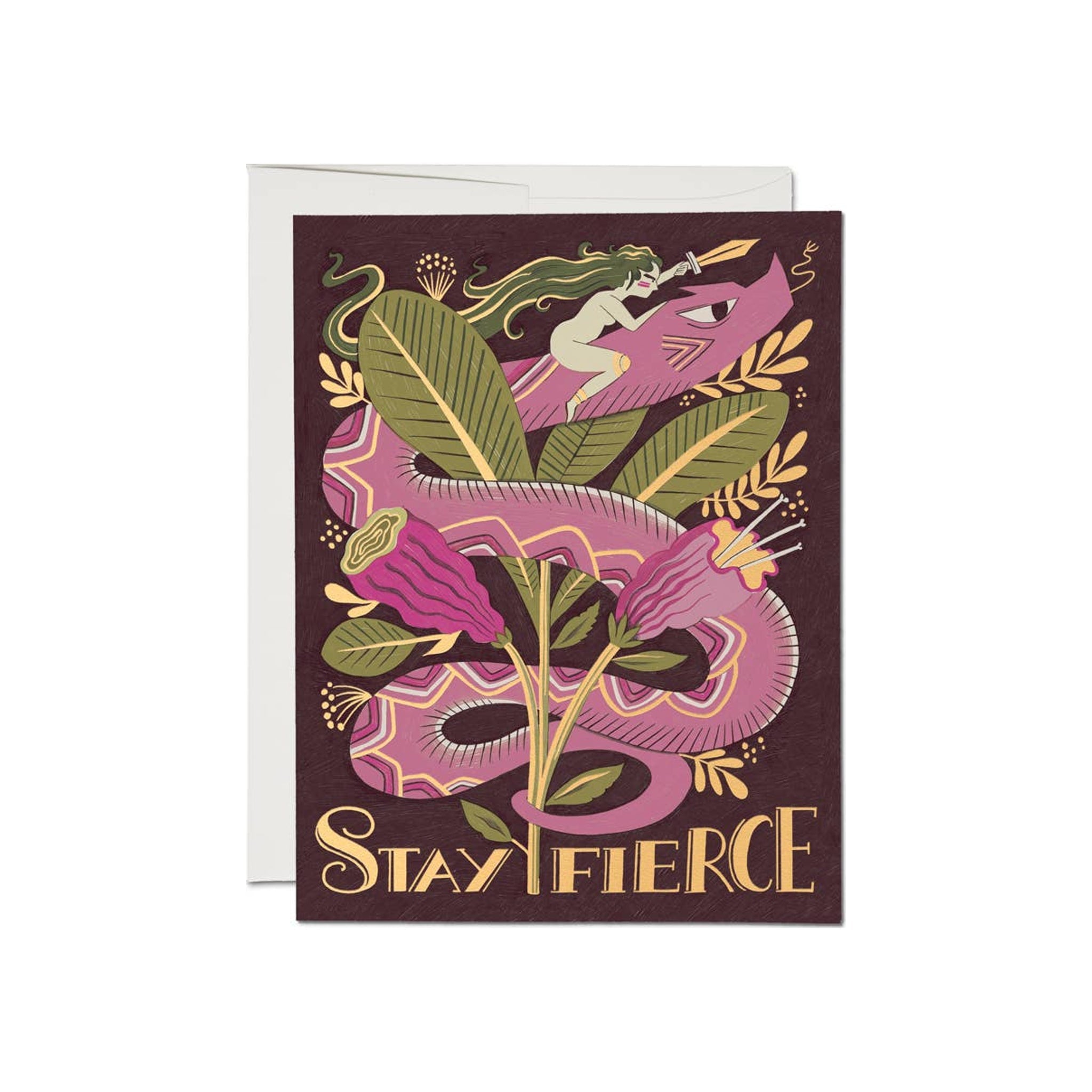 Fierce Snake Friendship Greeting Card