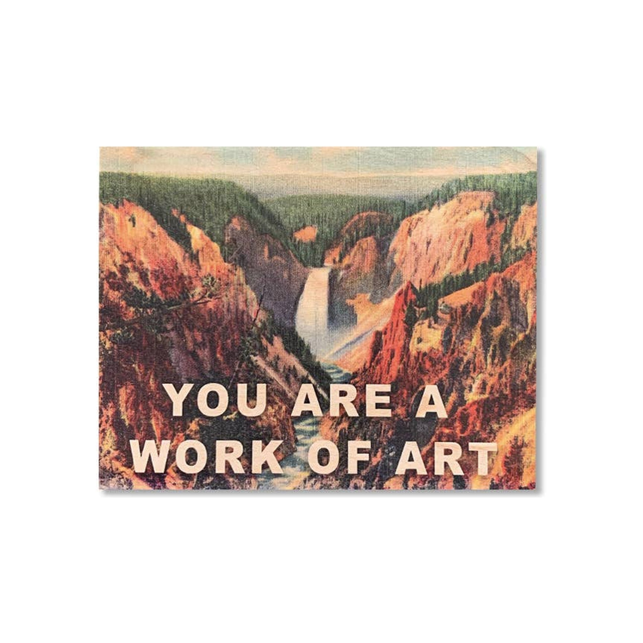 Wood Folding Card - Work Of Art