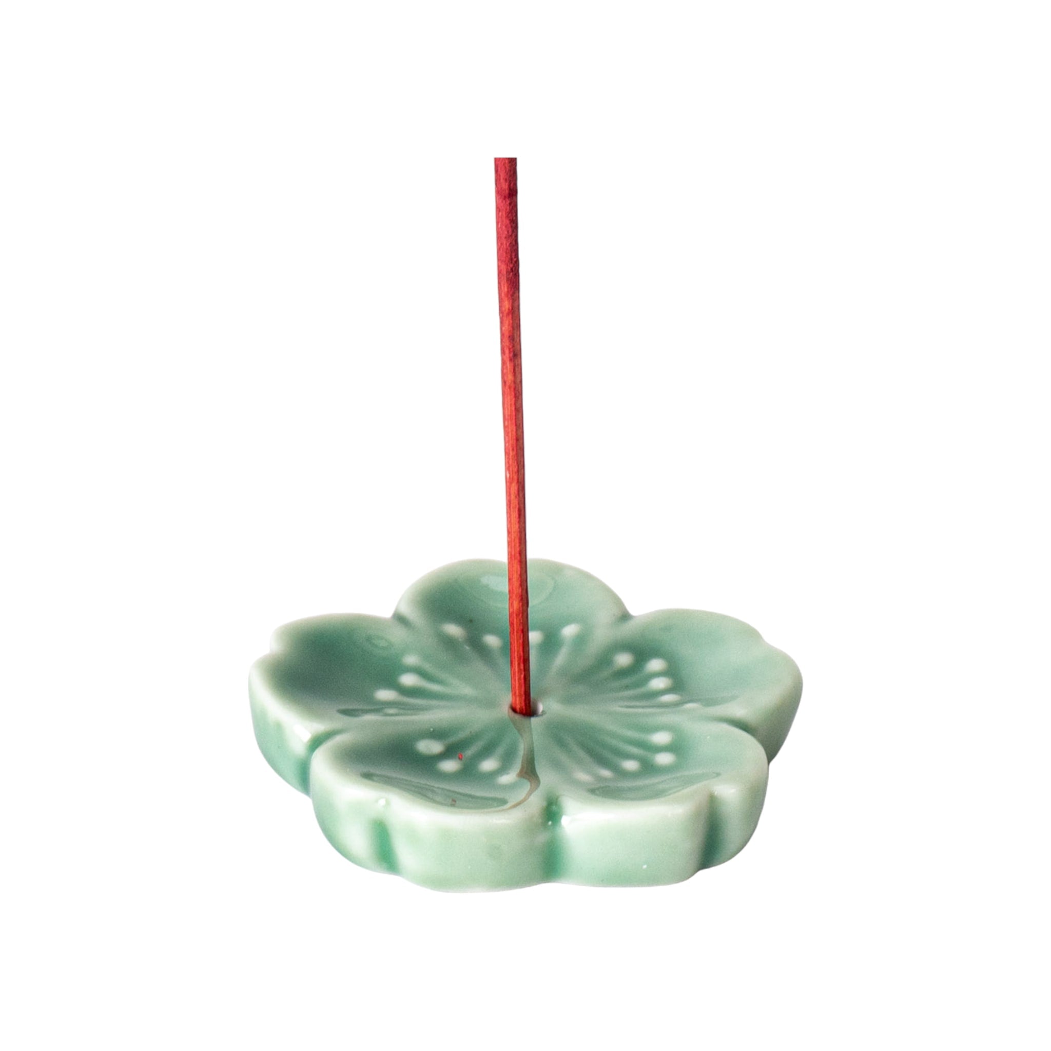 Cherry Blossom Incense Holder Green