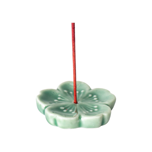 Cherry Blossom Incense Holder Green