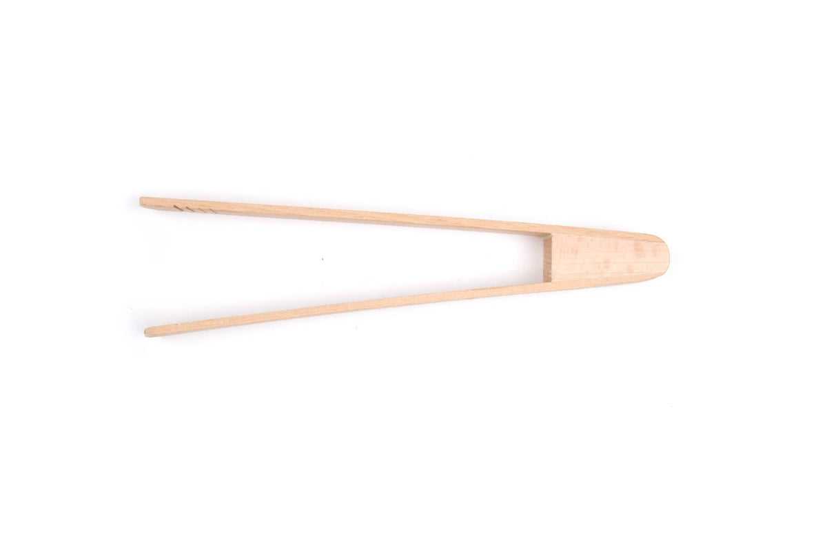 Toaster Tongs, Wood, 7.75"