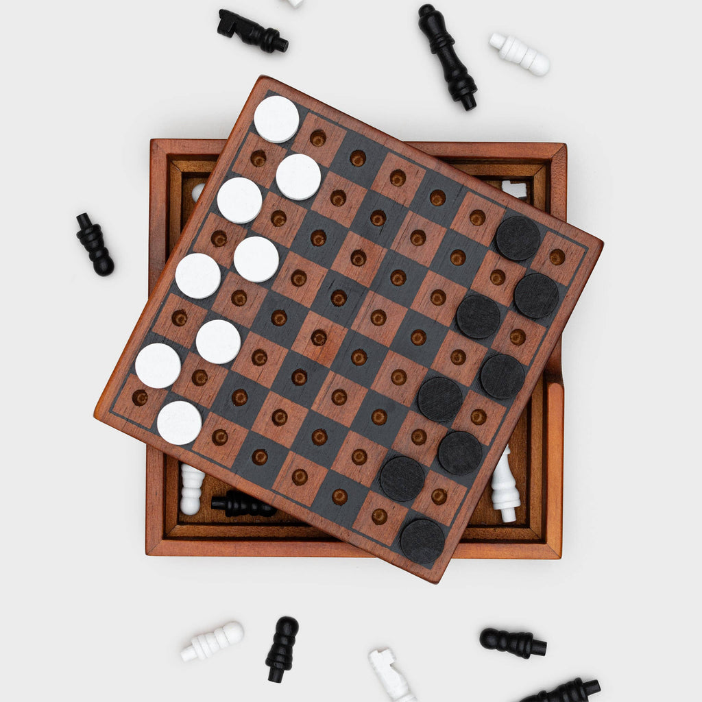 Chess & Checkers - Wooden Game