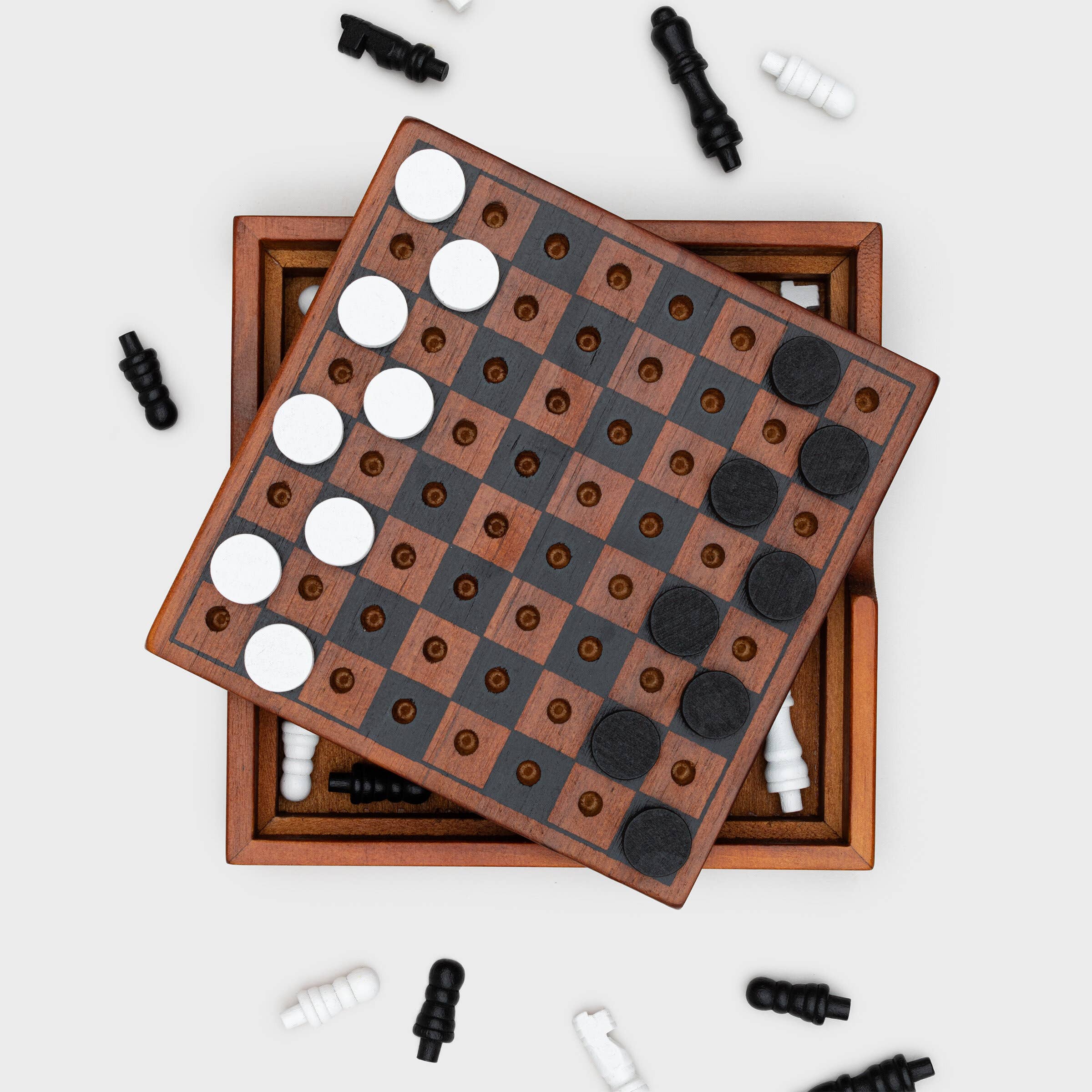 Chess & Checkers - Wooden Game