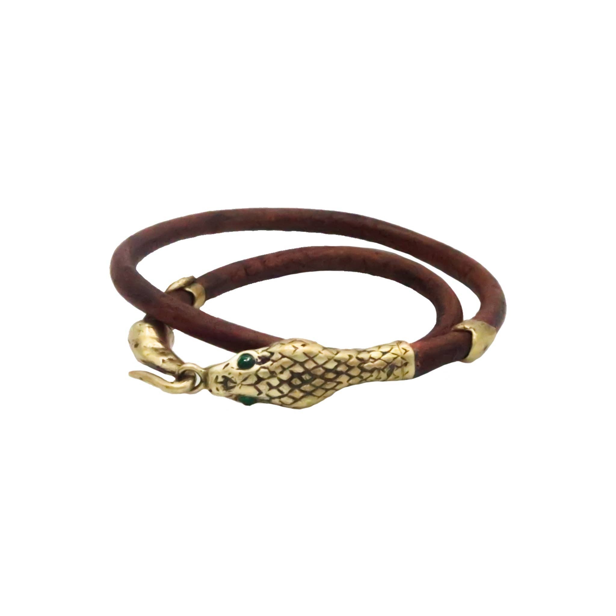 Men's Snake Leather Wrap