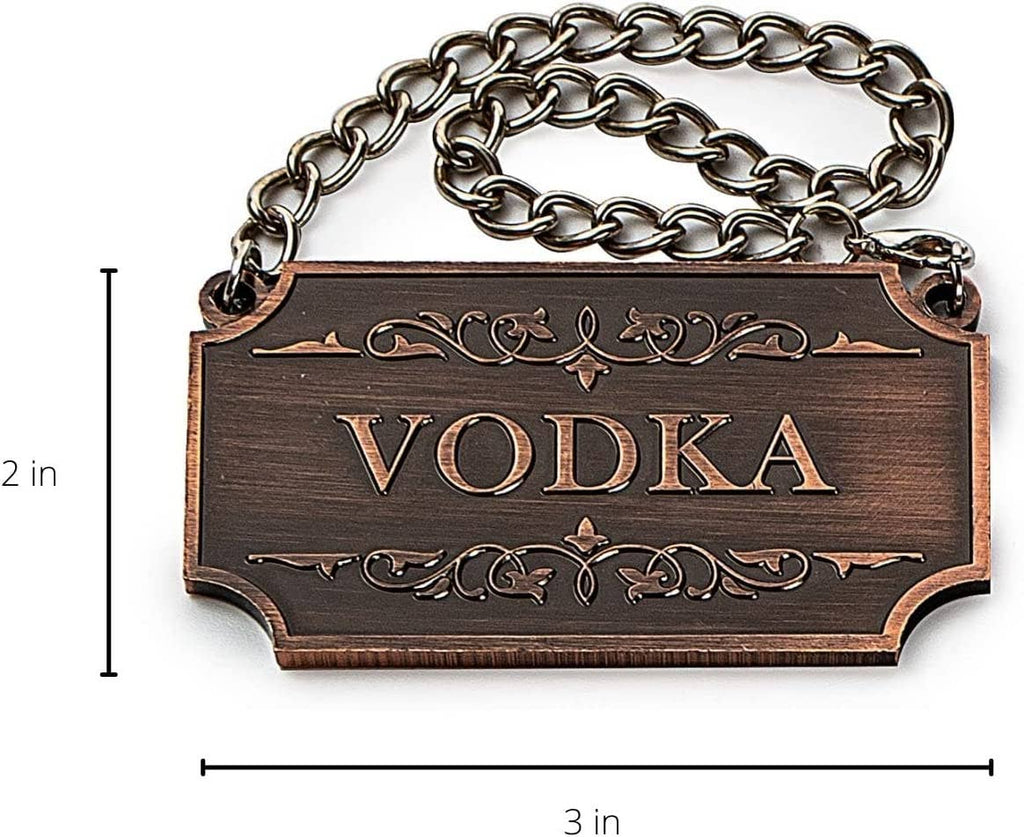 Decanter Tags Copper Set Of 8