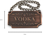 Decanter Tags Copper Set Of 8