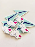 Paper Plane Envelope Sticker Seals