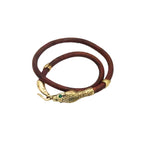 Men's Snake Leather Wrap