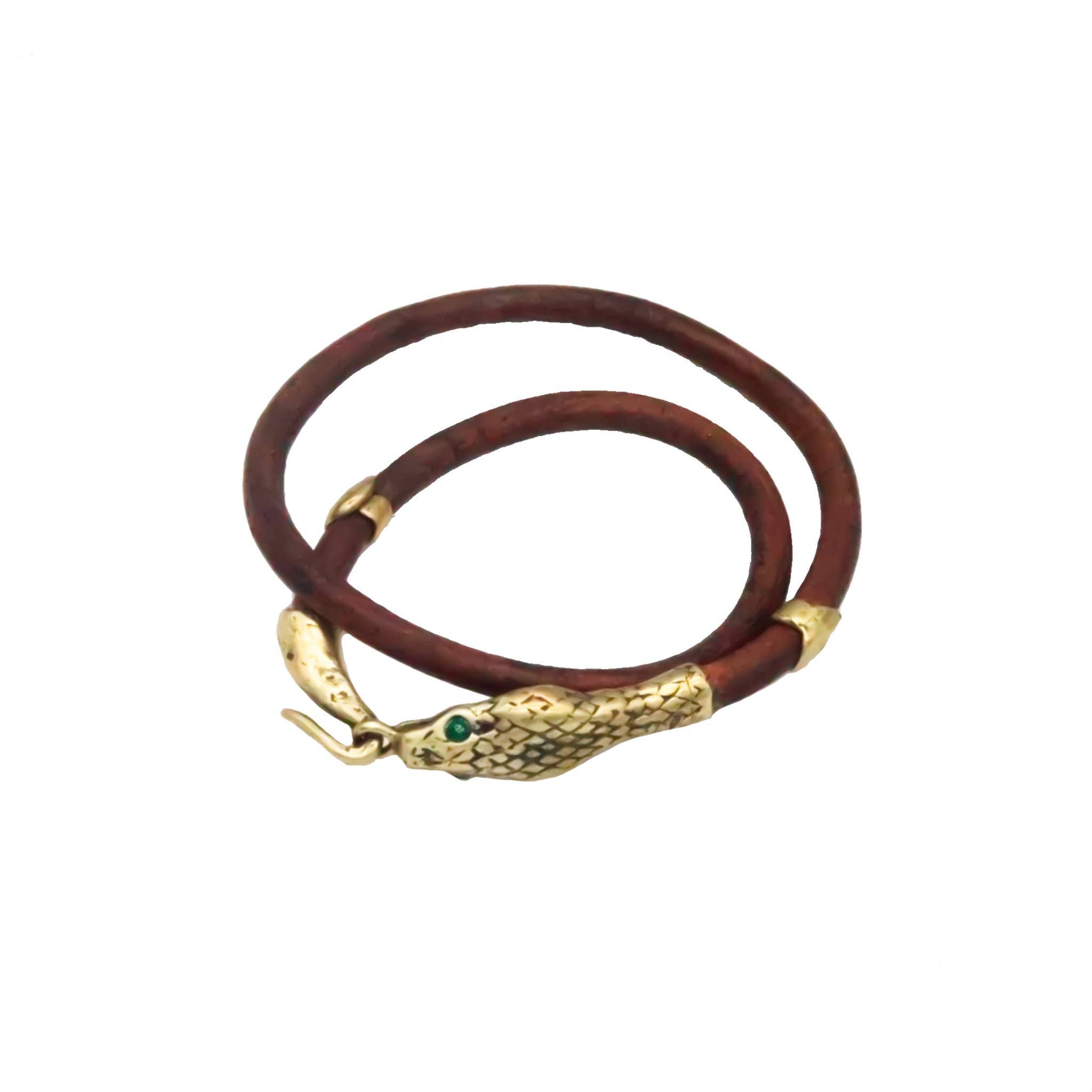 Men's Snake Leather Wrap