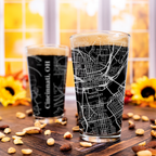Cincinnati Map Pint Glass