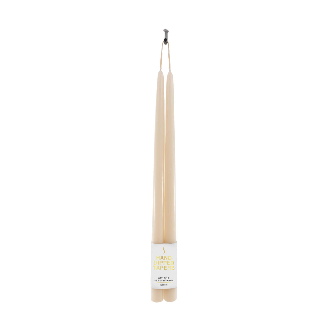 15" Joint Wick Ivory Pair Candle