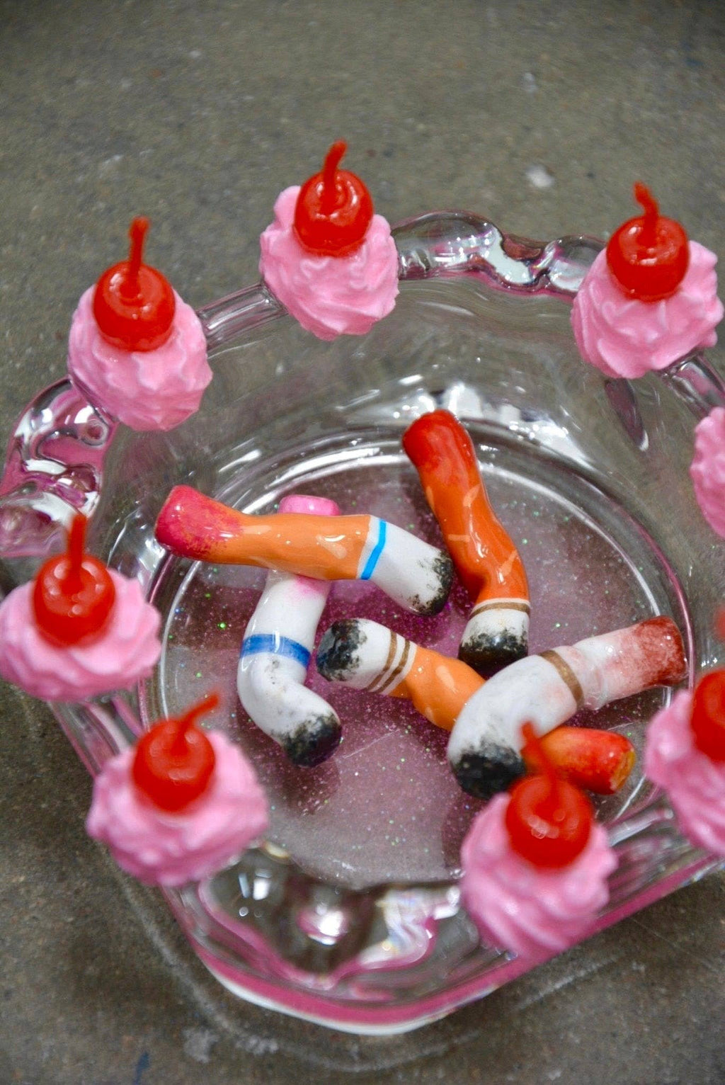 Assorted Lipstick Stained Ceramic Cigarettes