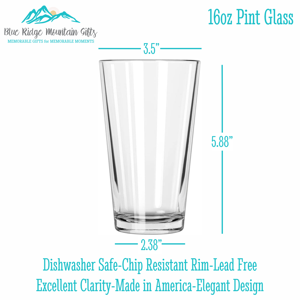 Cincinnati Map Pint Glass