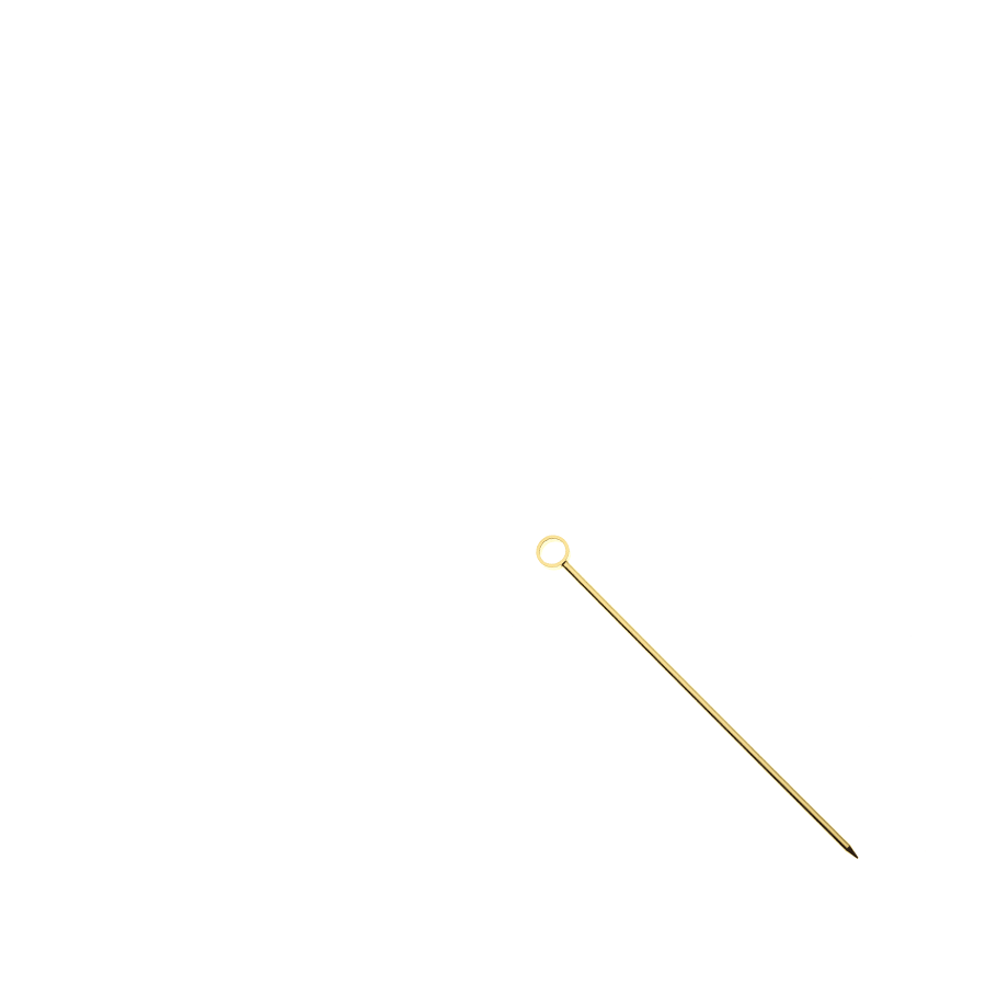 Barfly Cocktail Picks, Circle, Gold Plated, Set 12