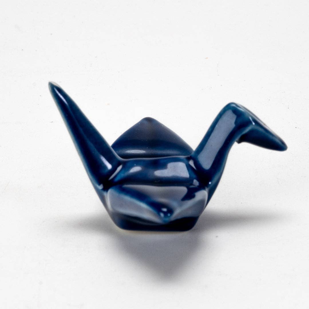 Navy Crane Chopsticks Rest