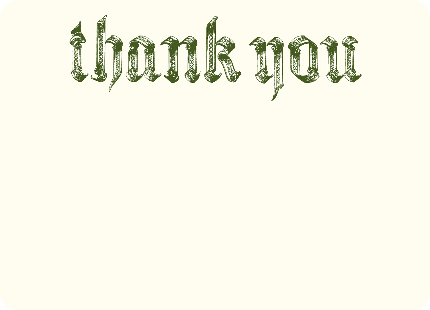 Thank You Renaissance Notes