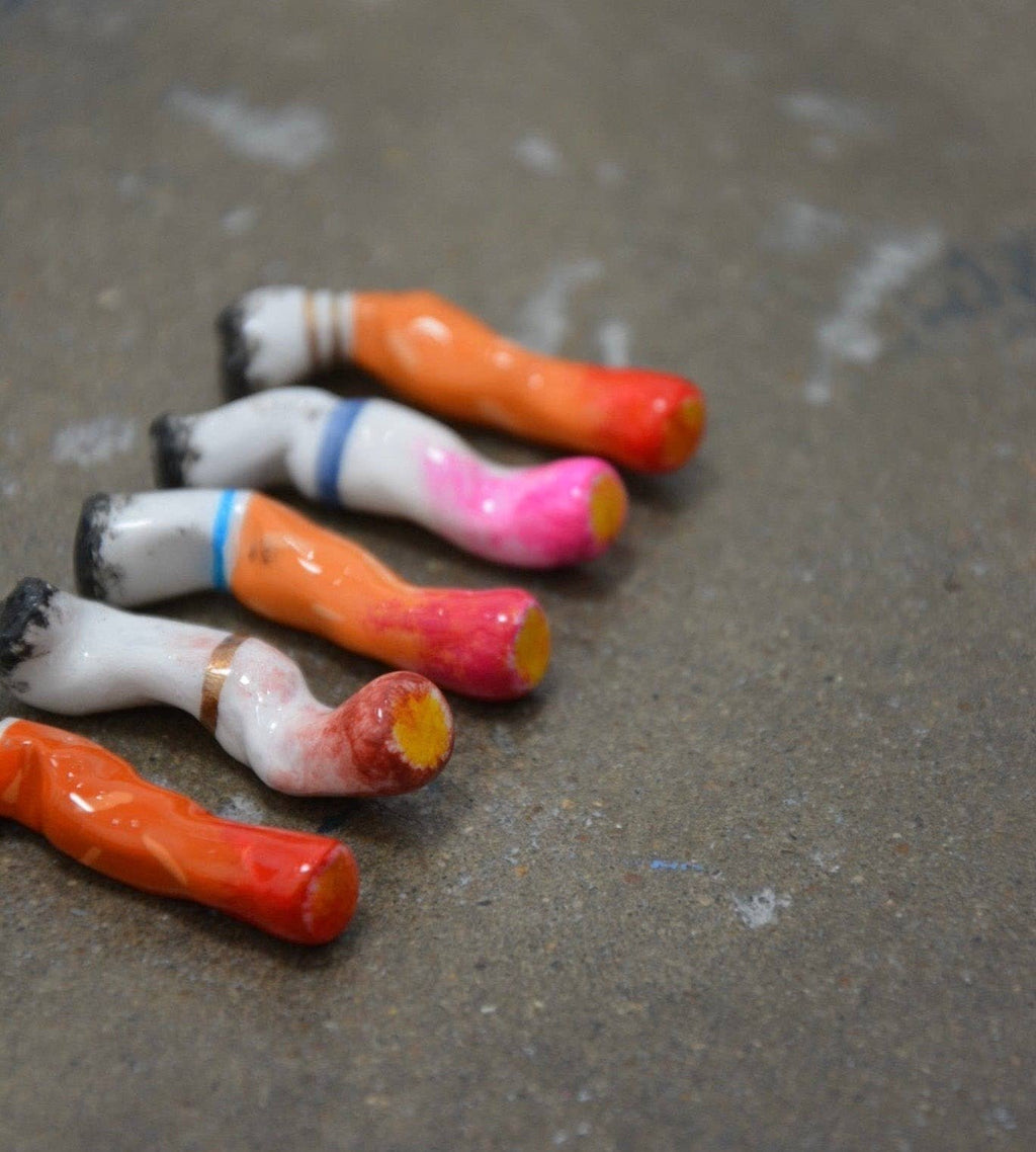 Assorted Lipstick Stained Ceramic Cigarettes