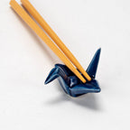 Navy Crane Chopsticks Rest
