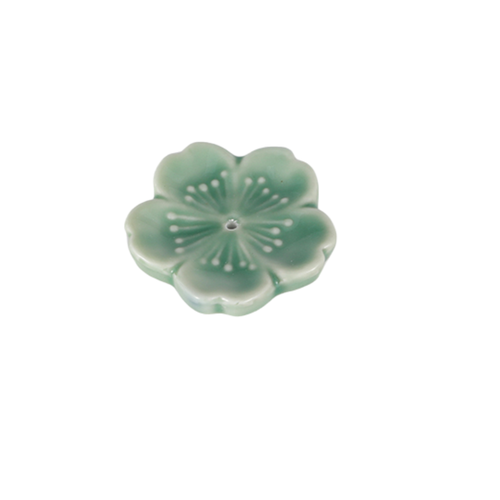 Cherry Blossom Incense Holder Green