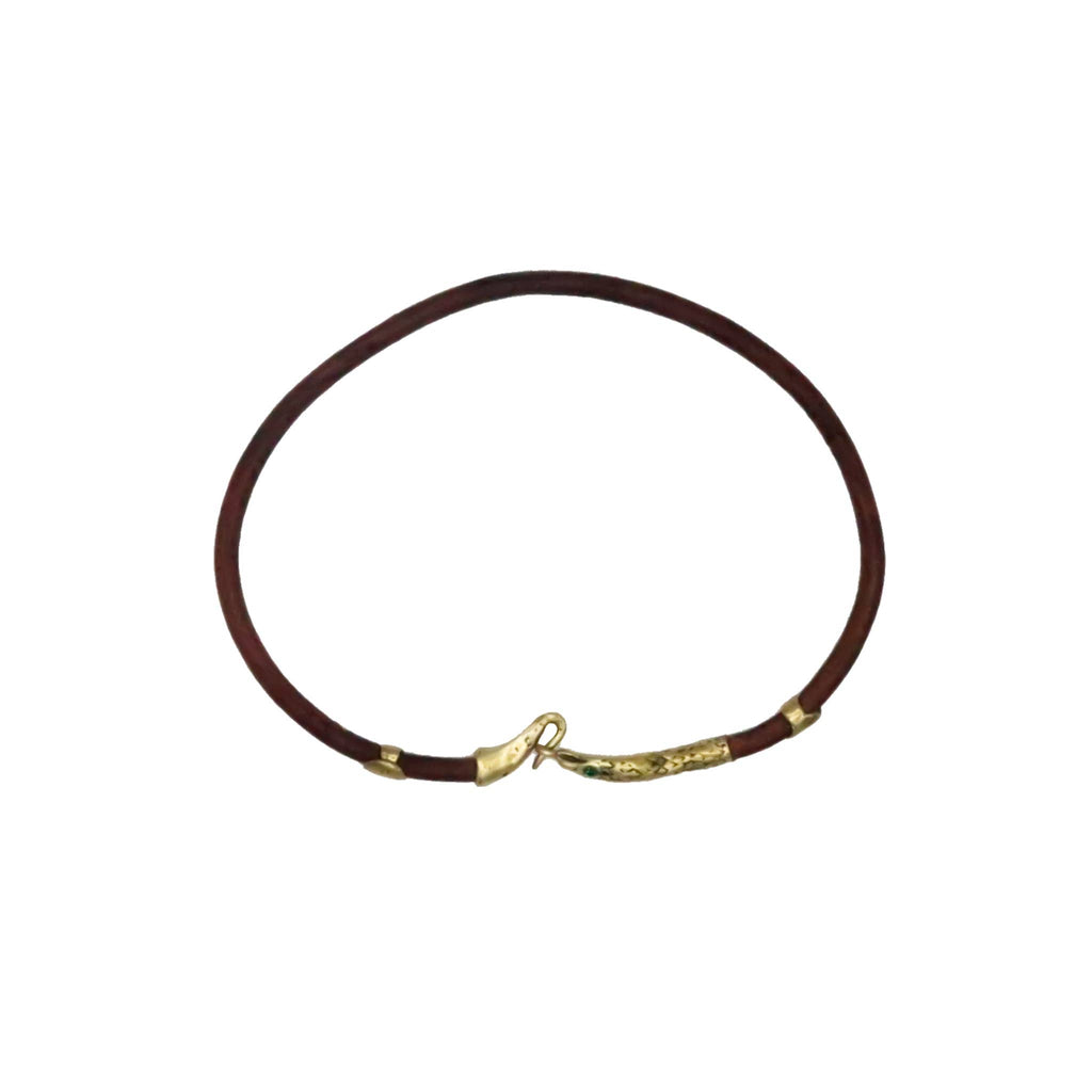 Men's Snake Leather Wrap