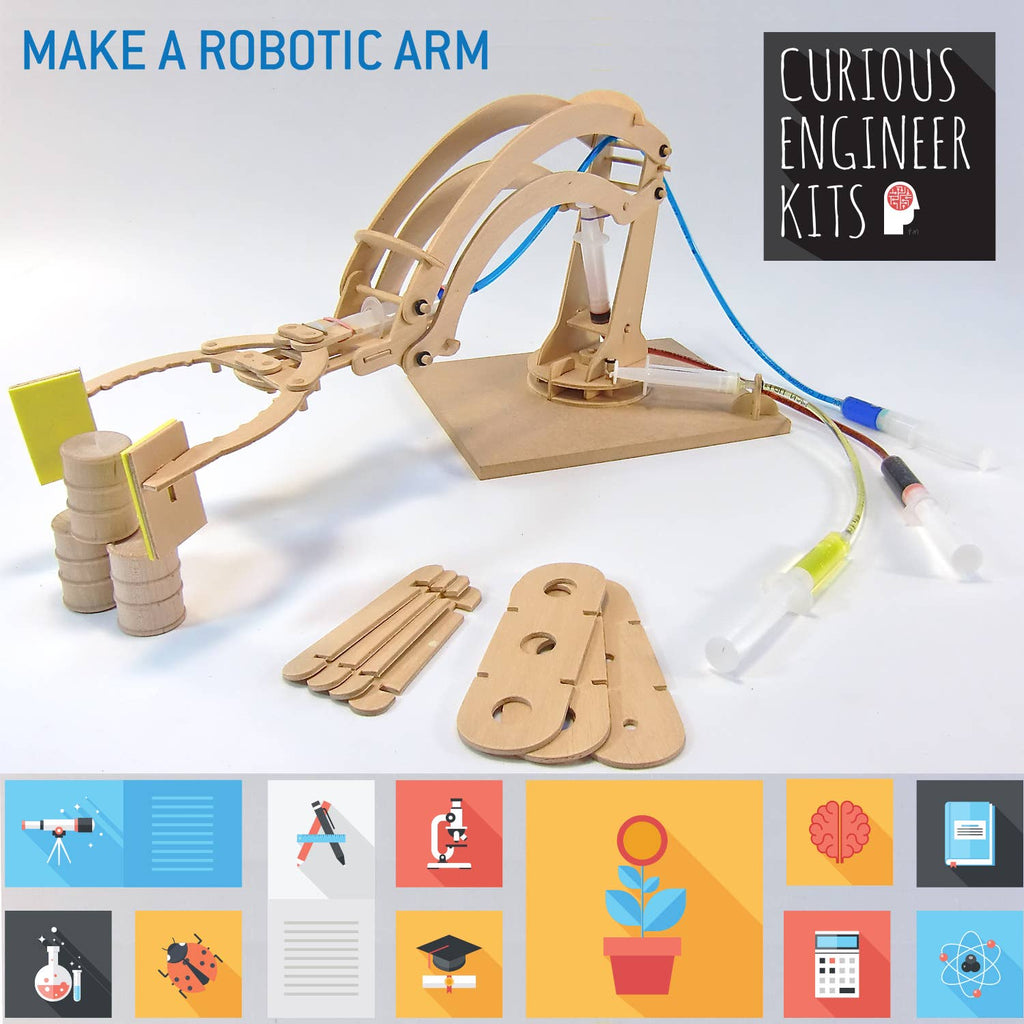 Robotic Arm Kit |  Wooden Engineering Model Building Kit