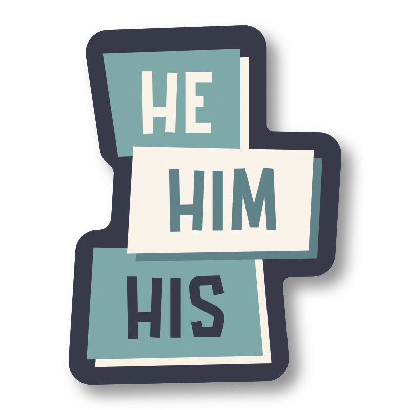 He/him/his Sticker