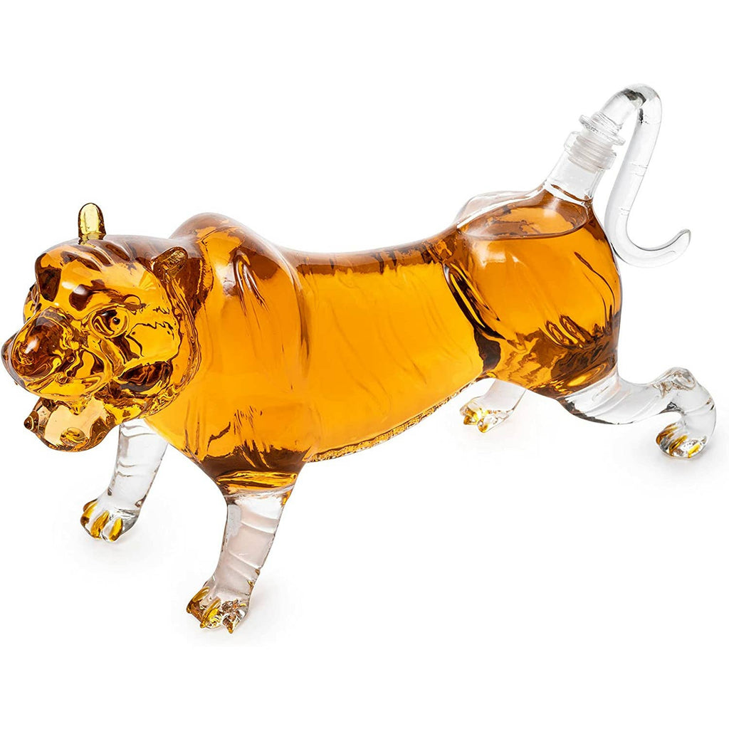 Tiger Decanter 1000ml 11"l Whiskey And Wine Decanter