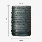 Beaded Hobnail Highball Drinking Glasses | Set Of 6 | 14 Oz