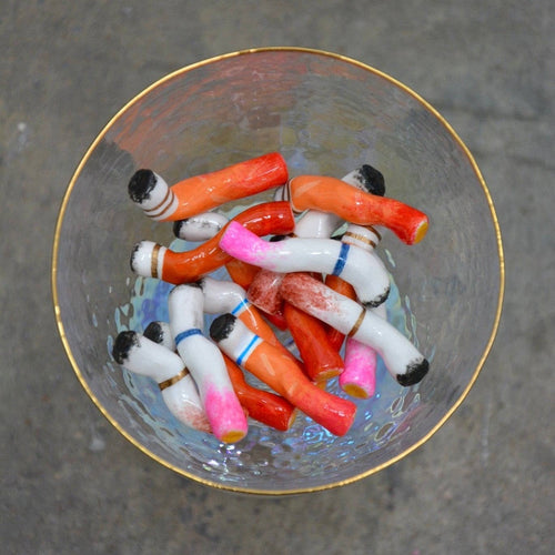 Assorted Lipstick Stained Ceramic Cigarettes