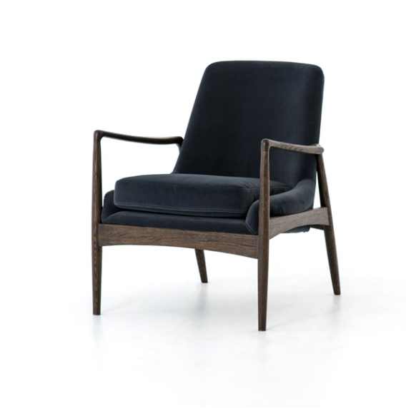 Braden Chair - Modern Velvet Shadow