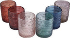 Hobnail Colored Beaded Tumbler Drinking Glasses Set Of 6