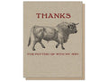Bull Thanks Card