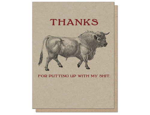 Bull Thanks Card
