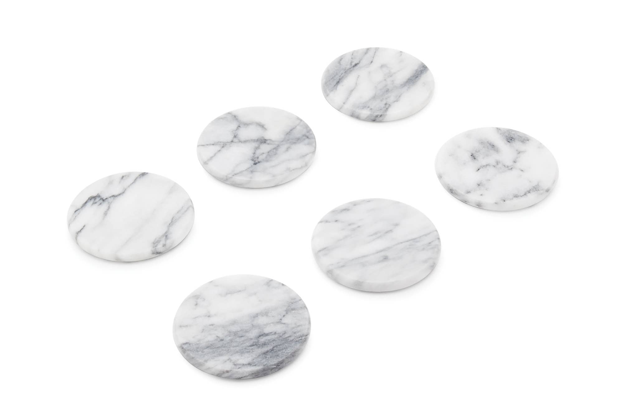 Marble Coaster White S/6