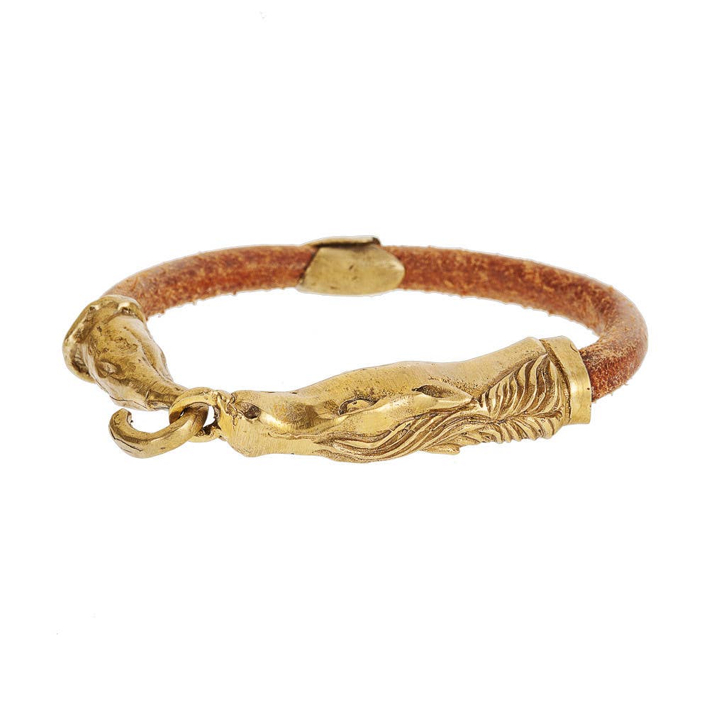Men's Horse Head Leather Bracelet