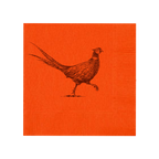 Pheasant Strut Orange Beverage Napkins